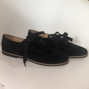 Black Lace Up Flats